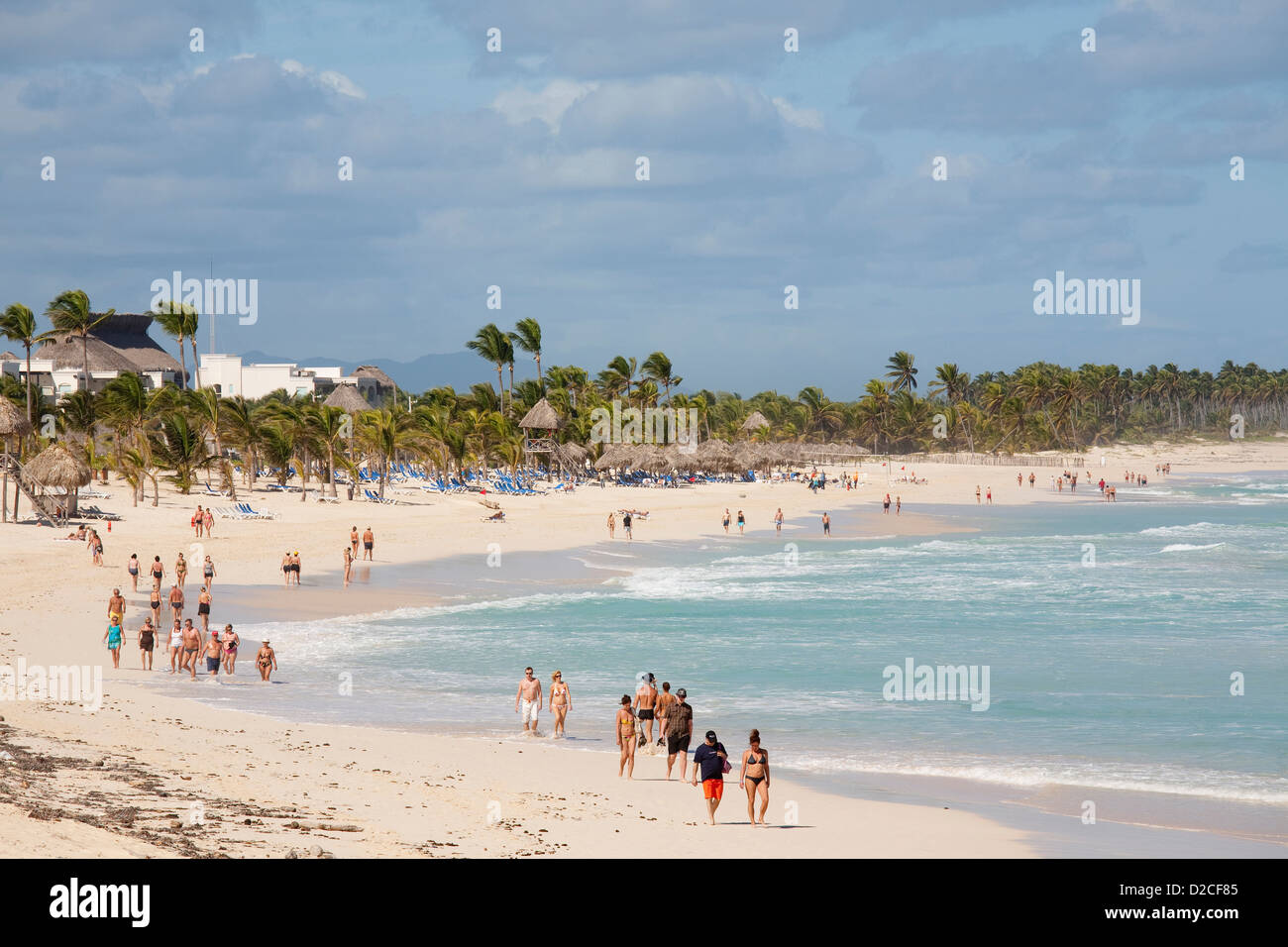 america, caribbean sea, hispaniola island, dominican republic, punta cana, hotel barcelo punta cana, beach Stock Photo