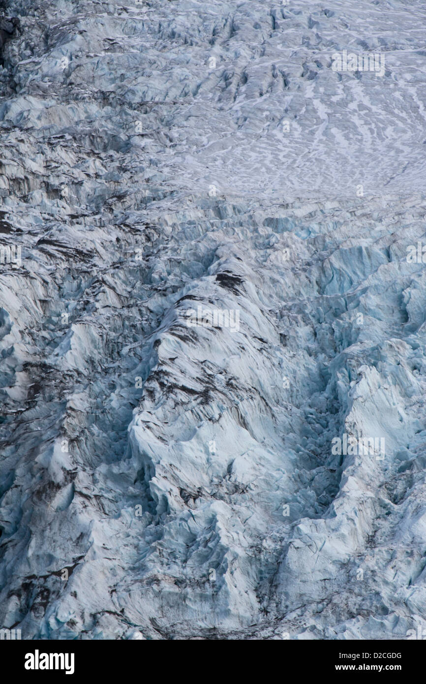 A close-up of the Berg Glacier near its terminous above Berg Lake in Robson Provincial Park, Canadian Rockies, British Columbia Stock Photo