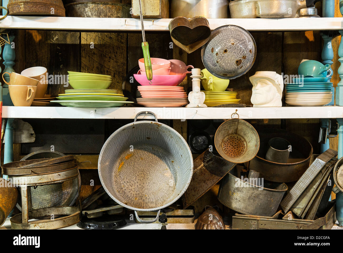 Thrift shop kitchen items Stock Photo Alamy