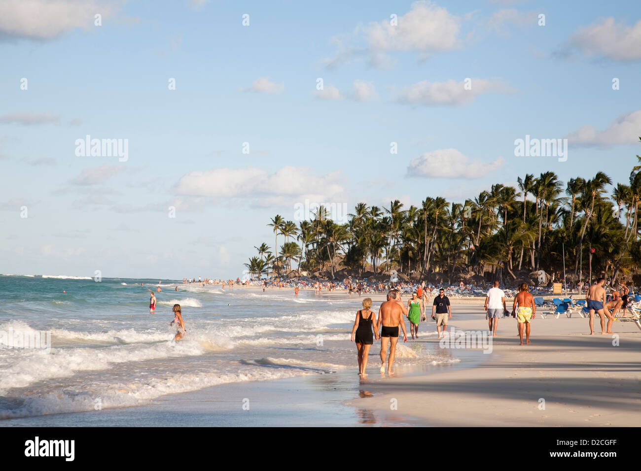 america, caribbean sea, hispaniola island, dominican republic, punta cana, hotel barcelo punta cana, beach Stock Photo