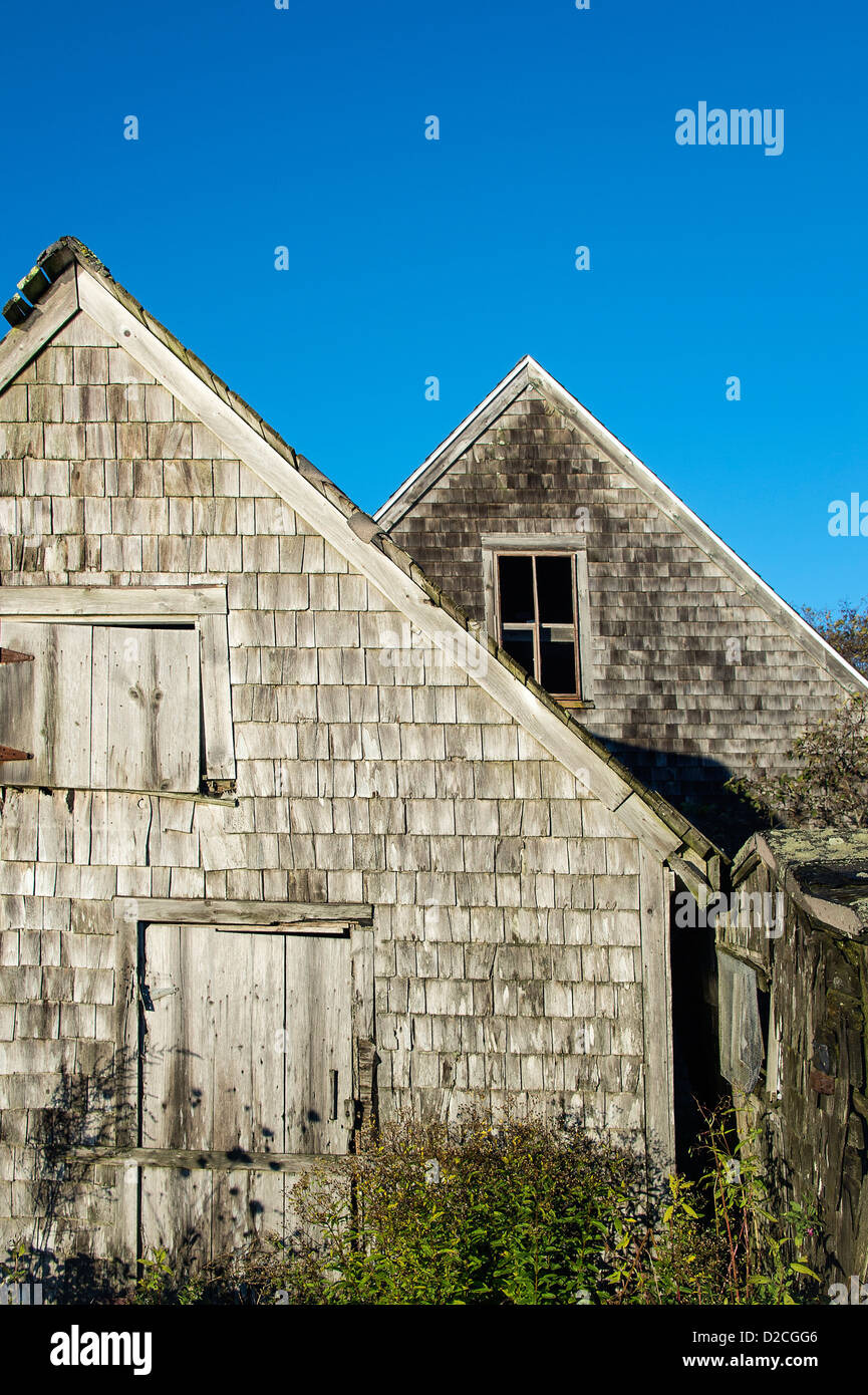 Rundown abandoned house, Maine Stock Photo