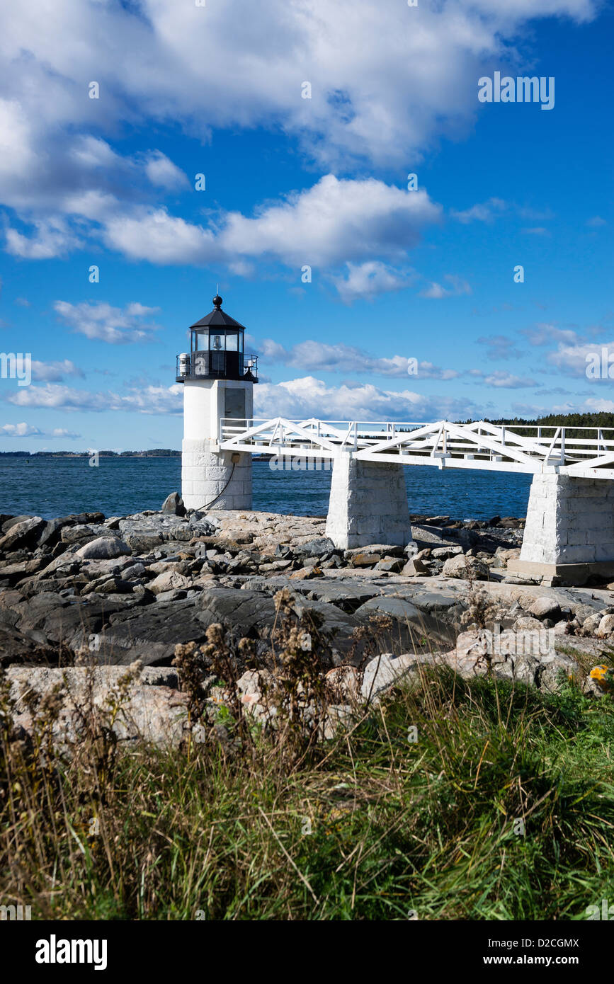 Marshall Point Lighthouse, Port Clyde, Maine, USA Stock Photo