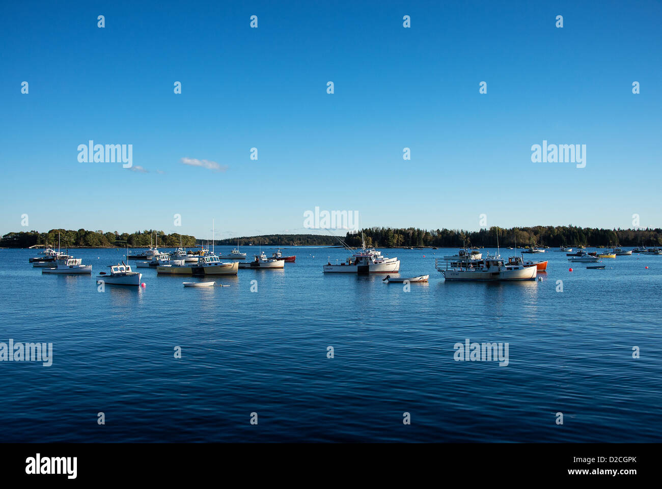 Quaint fishing village, Friendship, Maine, USA Stock Photo