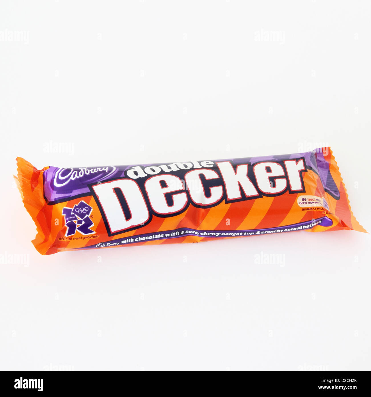 Cadbury's Double Becker Chocolate Bar on a White Background Stock Photo