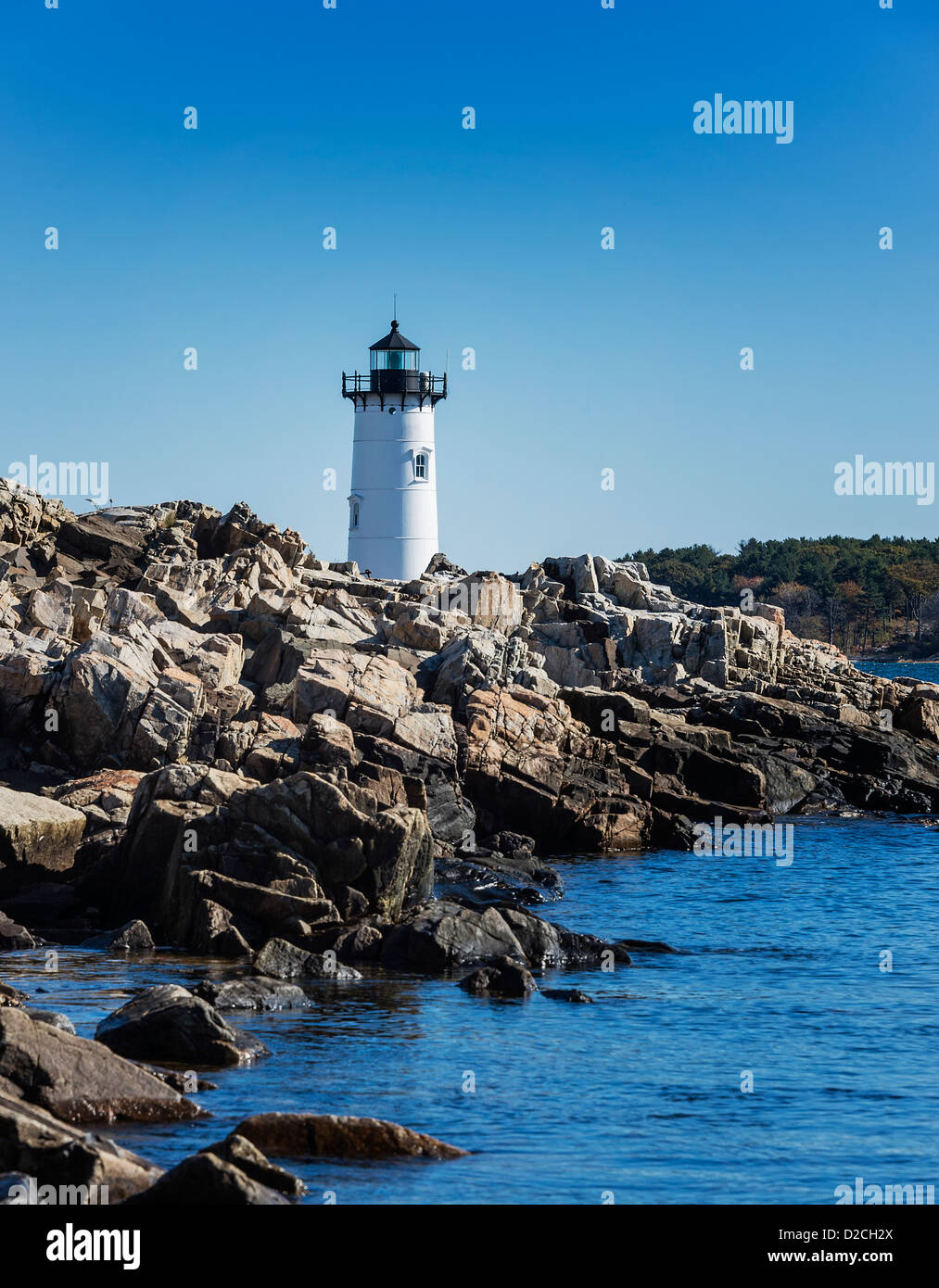 Portsmouth Harbor Light, New Castle, New Hampshire, USA Stock Photo