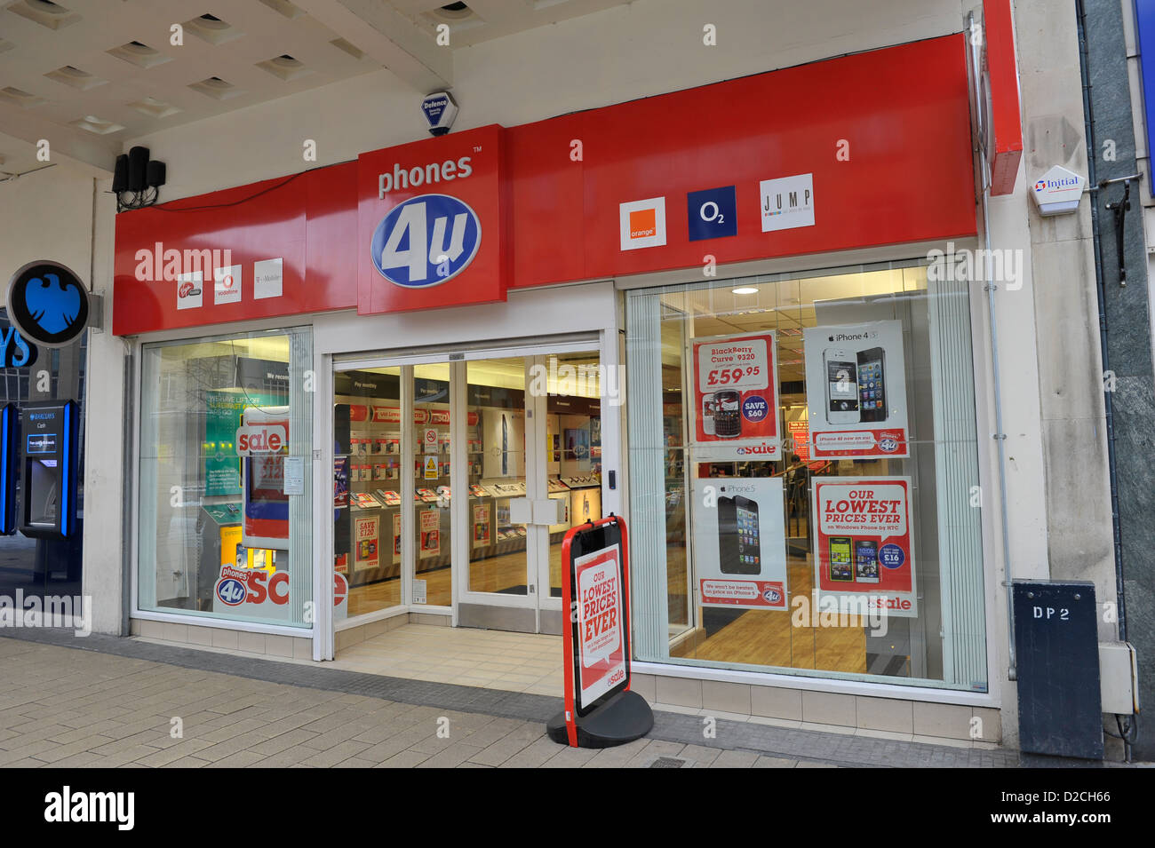 Phones 4 U Retail shop or unit on UK street Stock Photo Alamy