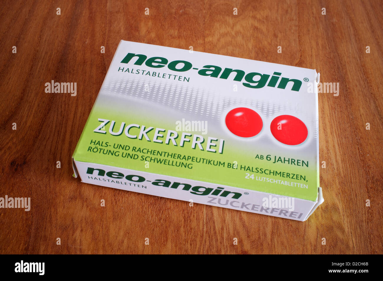 neo-angin sugar free sore throat tablets Stock Photo