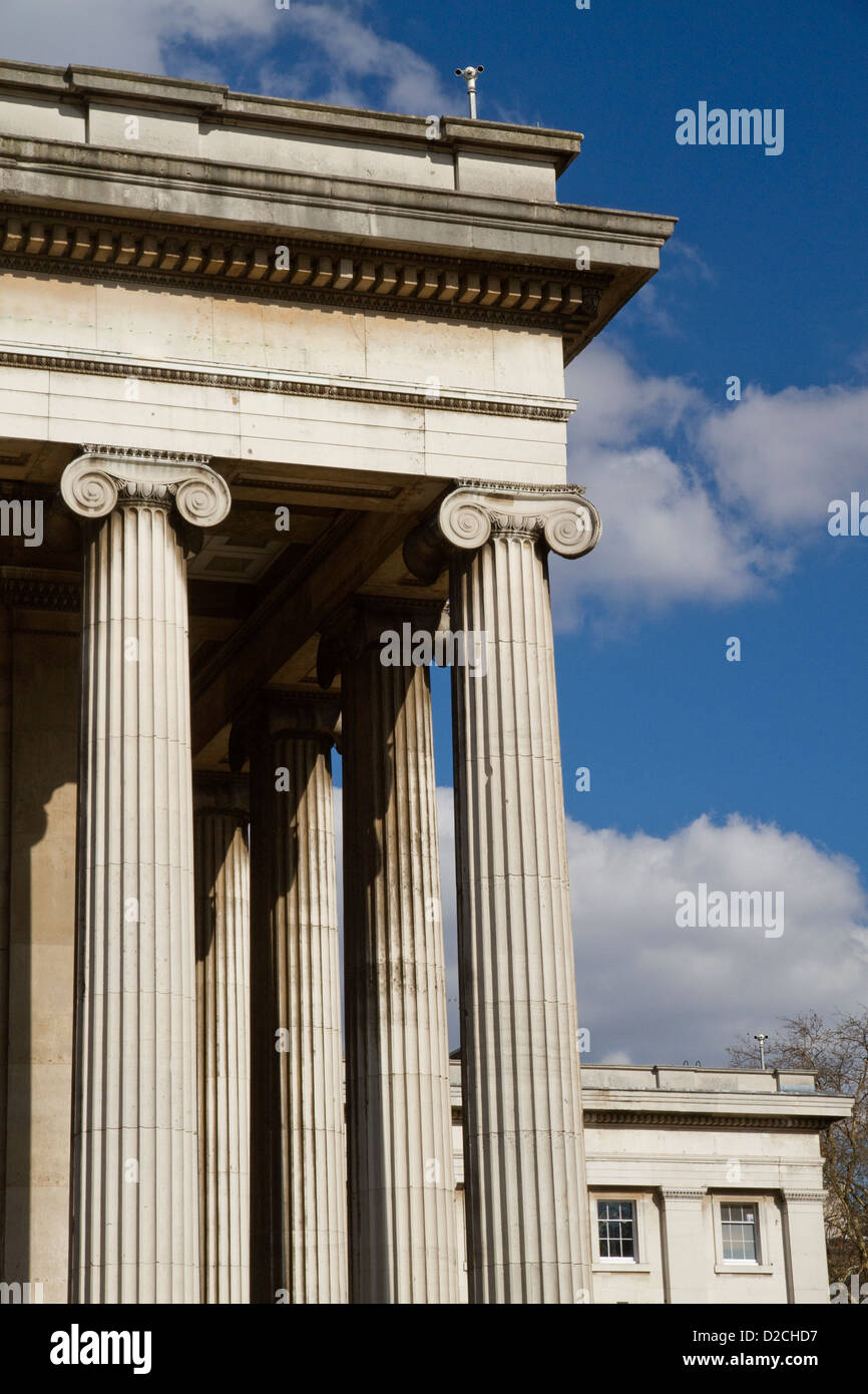 Columns of the British Museum in Fitzrovia London Stock Photo Alamy