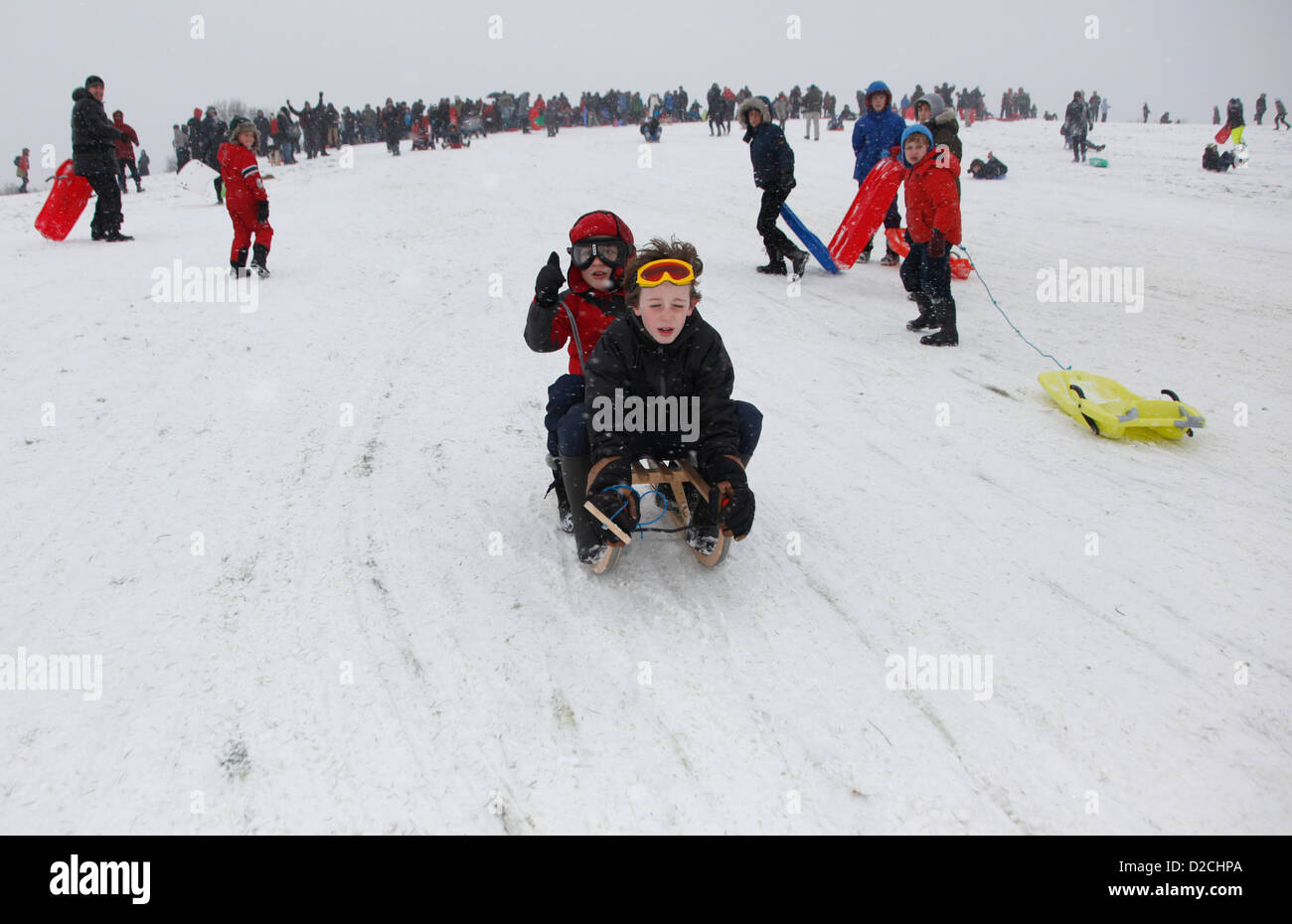 Tobogganing toboggan hampstead london hires stock photography and