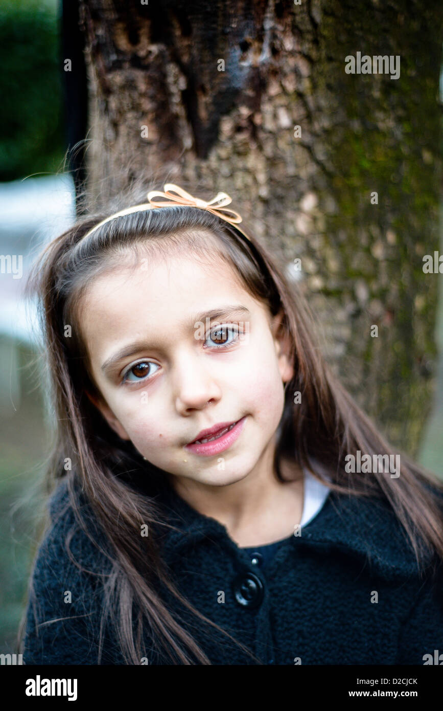 portrait of little girl outdoors Stock Photo - Alamy