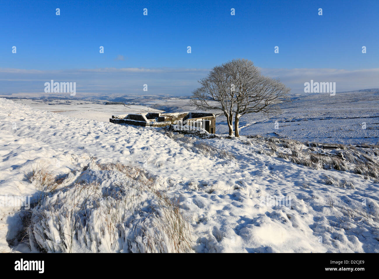 Pennine Way Top Withens Haworth Stock Photos & Pennine Way Top Withens