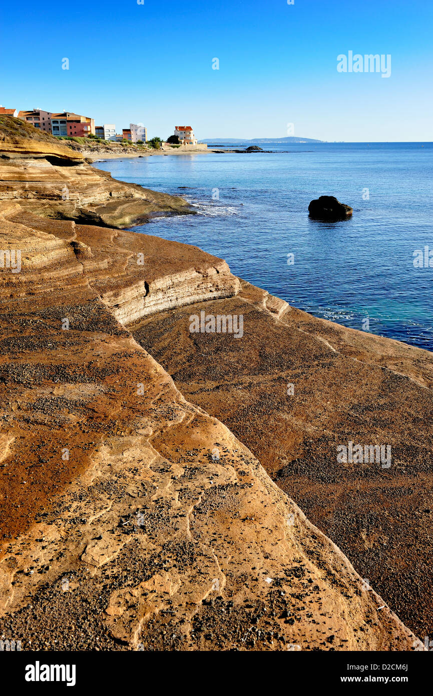 The coast near Cap d'Agde, France. Stock Photo