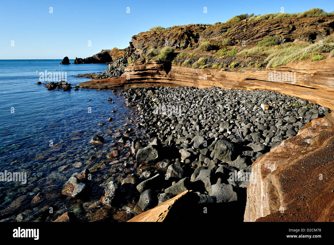The coast near Cap d'Agde, France. Stock Photo