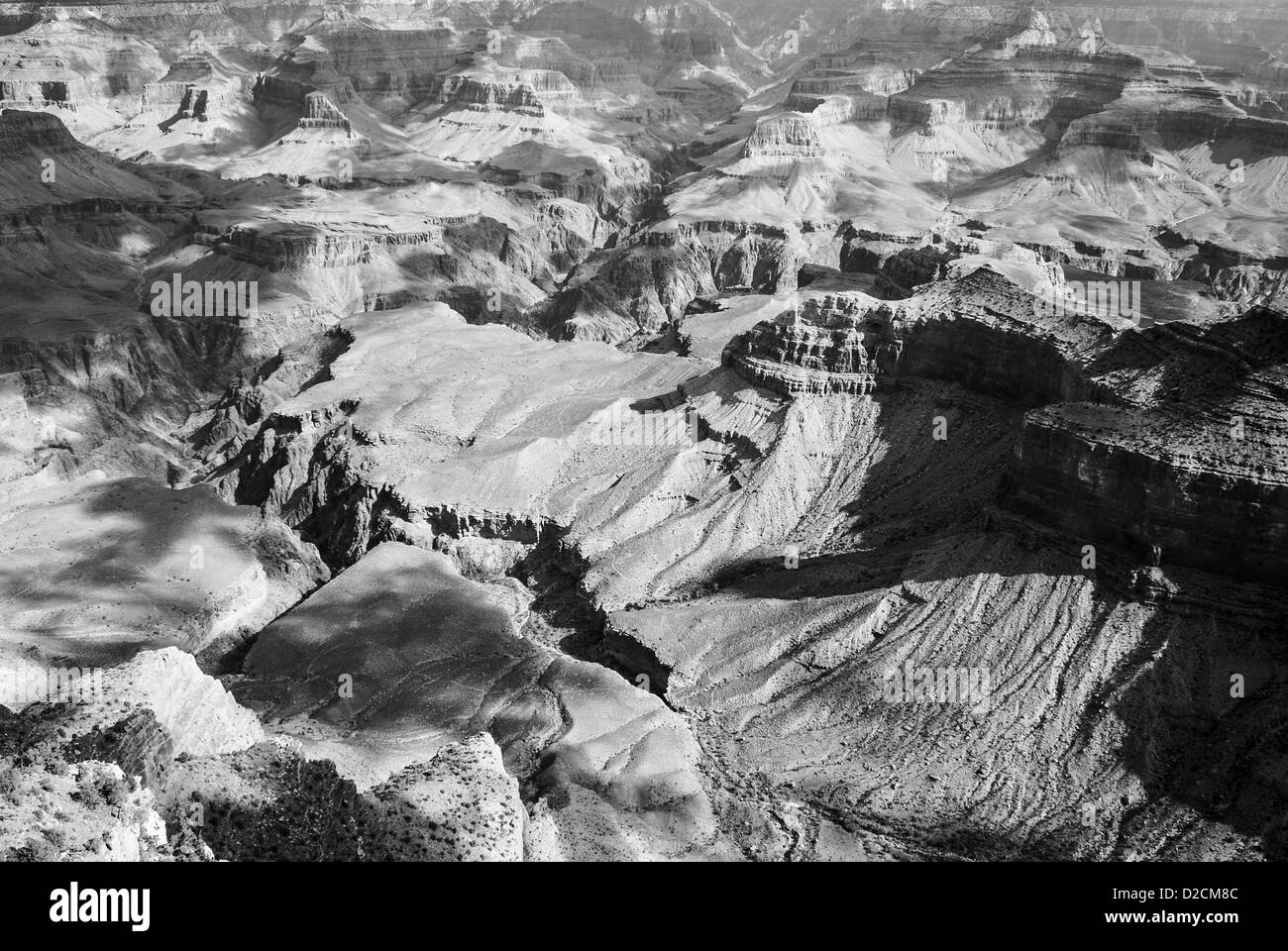 An aerial view of the Grand Canyon in Arizona, United States Stock