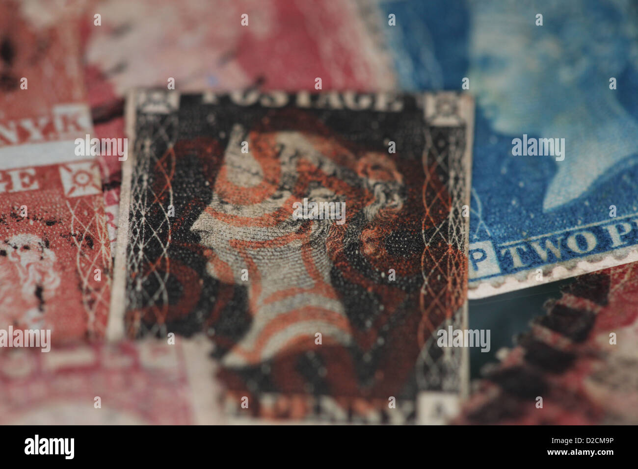 British postage stamp penny red hi-res stock photography and images - Alamy