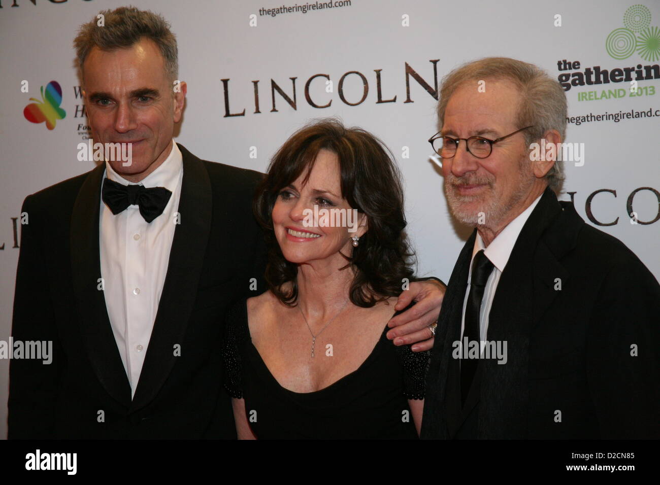 Daniel Day Lewis Sally Field And Steven Spielberg At The Lincoln Film Premiere Savoy Cinema In Dublin Ireland Sunday 20th Jan Stock Photo Alamy