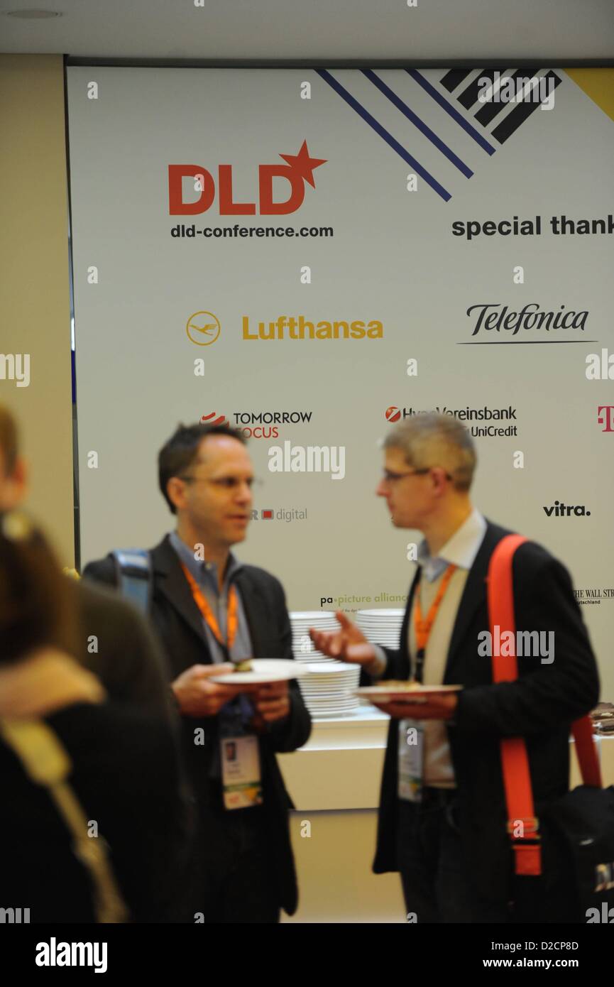 Dld Conference MUNICH/GERMANY - JANUARY 20: Visitors talk during the Digital Life ...