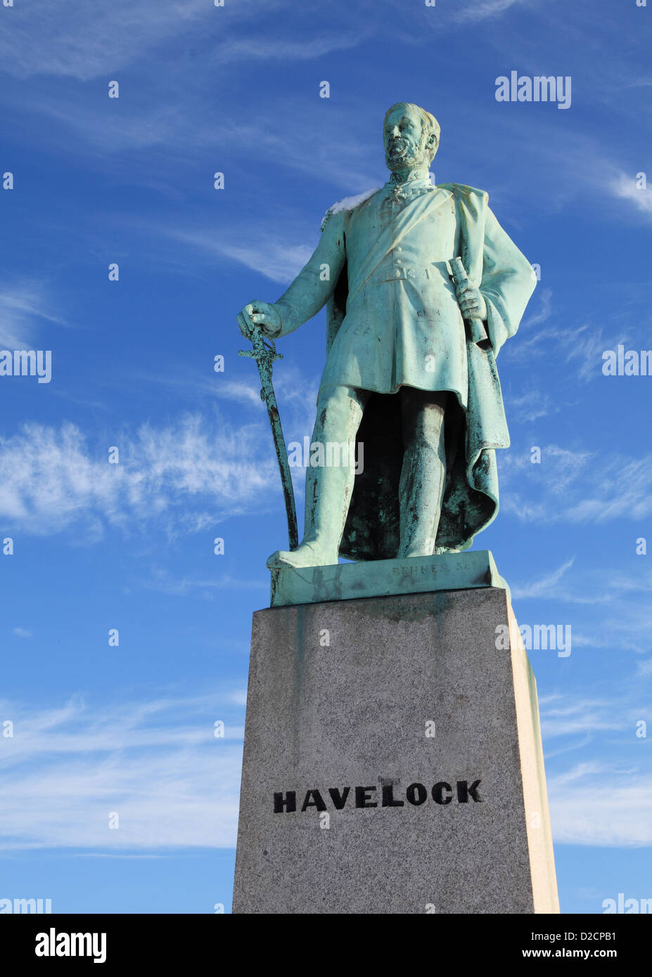 Statue of Sir Henry Havelock within Mowbray Park Sunderland north east England UK Stock Photo