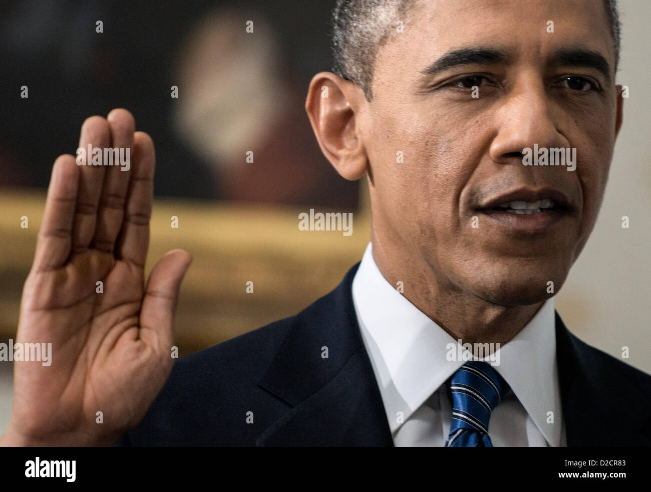 United States President Barack Obama is sworn in for a second term as ...