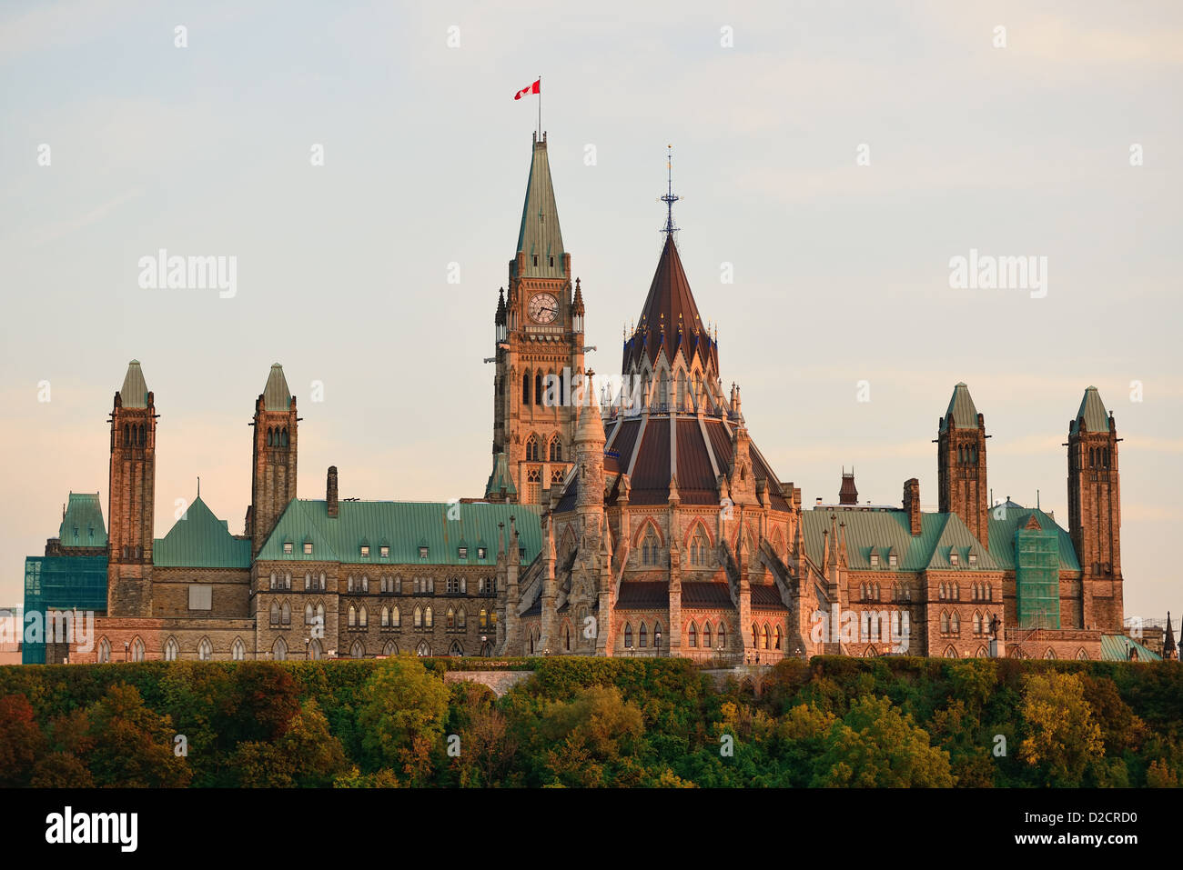 Parliament Hill building closeup in Ottawa, Canada Stock Photo