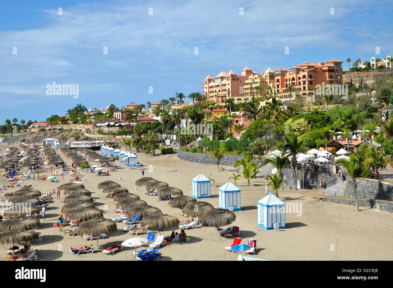 The beach at Bahia Del Duque on the Costa Adeje, Tenerife, Canary Islands Stock Photo