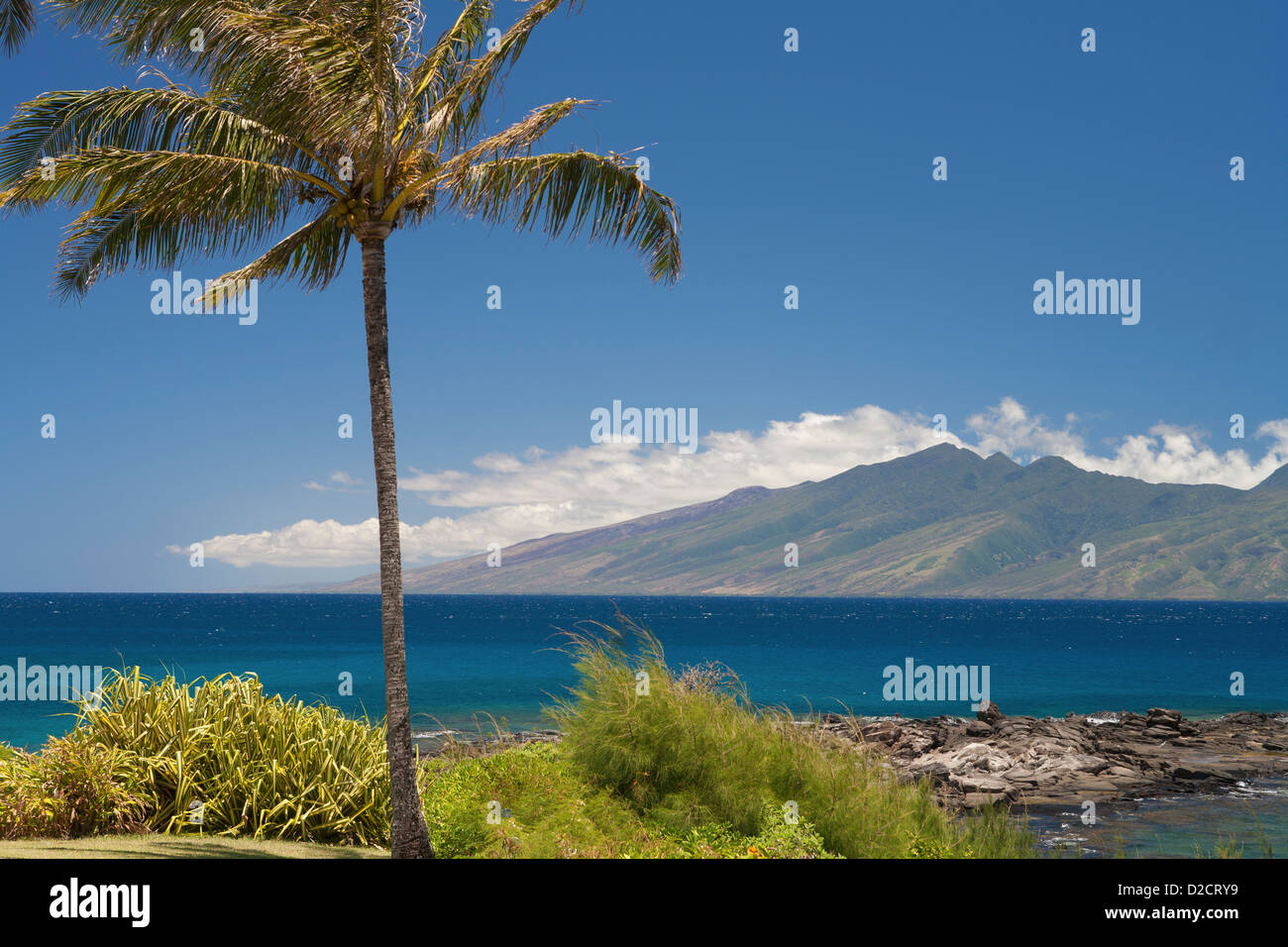 Kapalua, Maui with Molokai in the distance Stock Photo Alamy