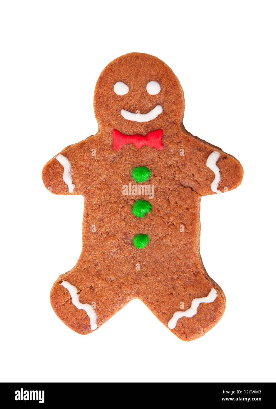Gingerbread man isolated on white background Stock Photo