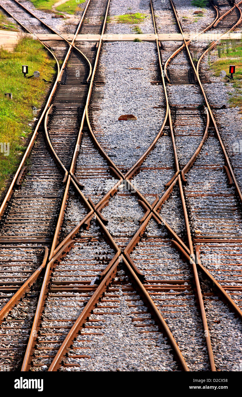 Close to Volos railway station,  Magnesia (Magnisia), Thessaly, Greece. Stock Photo