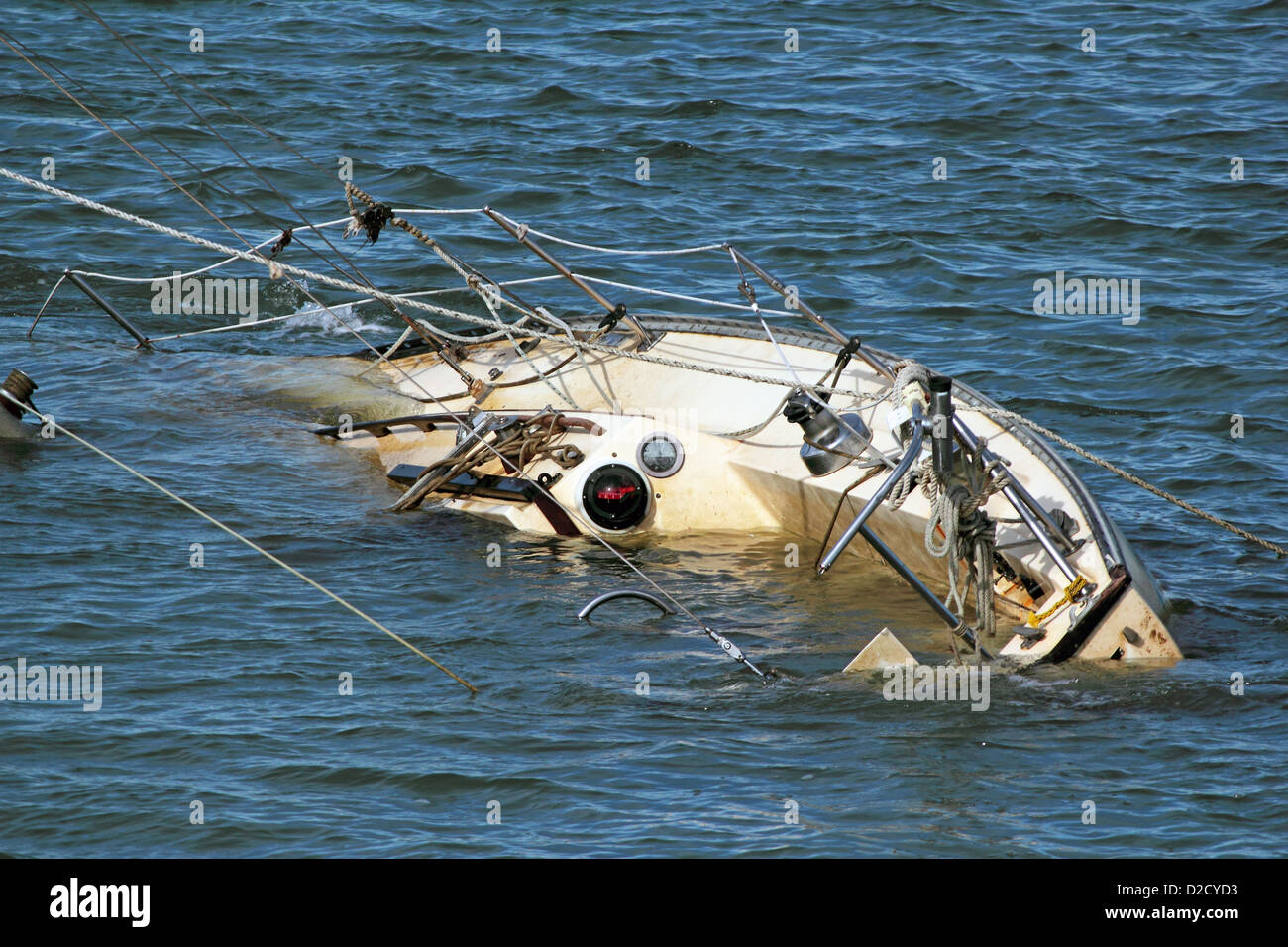 A boat taking on water and sinking in Murrells Inlet, South Carolina. Can  be used as concept Stock Photo - Alamy