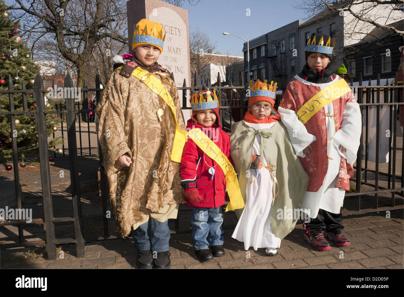 Annual Three Kings' Day parade in the Bushwick neighborhood of Brooklyn, 2013. Stock Photo