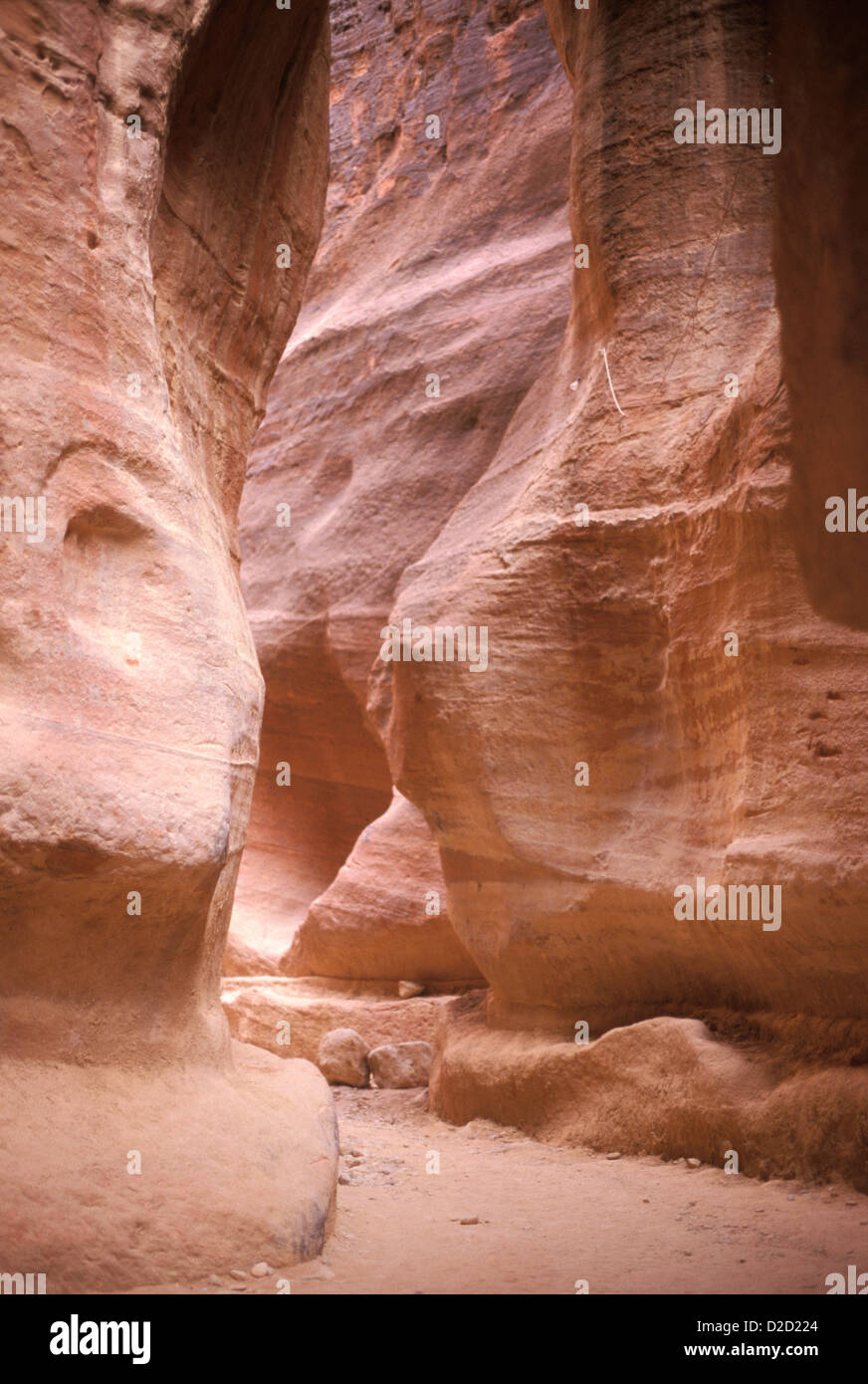 Jordan, Petra, Siq Gorge. Stock Photo