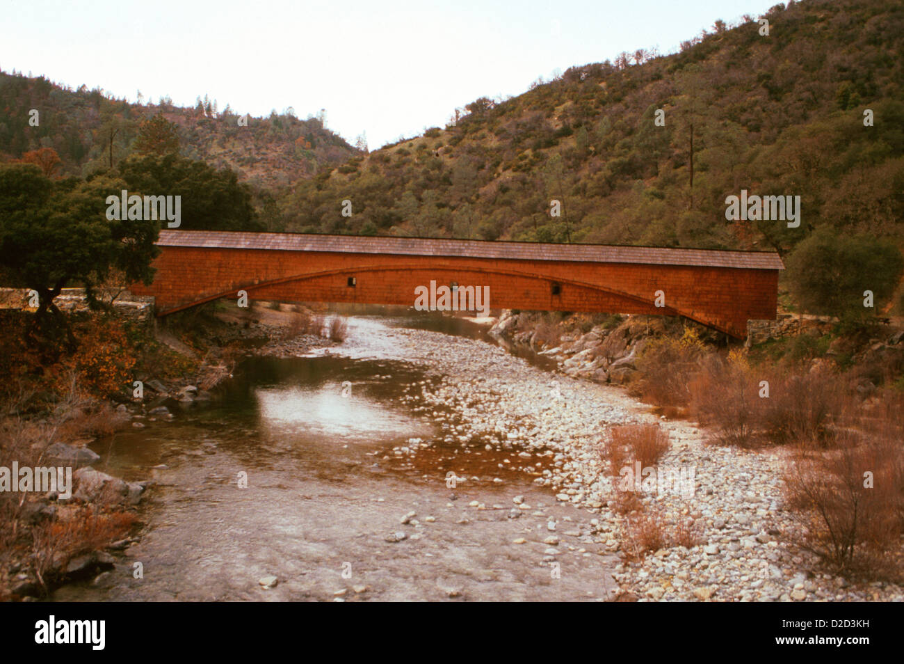 California. South Yuba River State Park. Bridgeport Covered Bridge