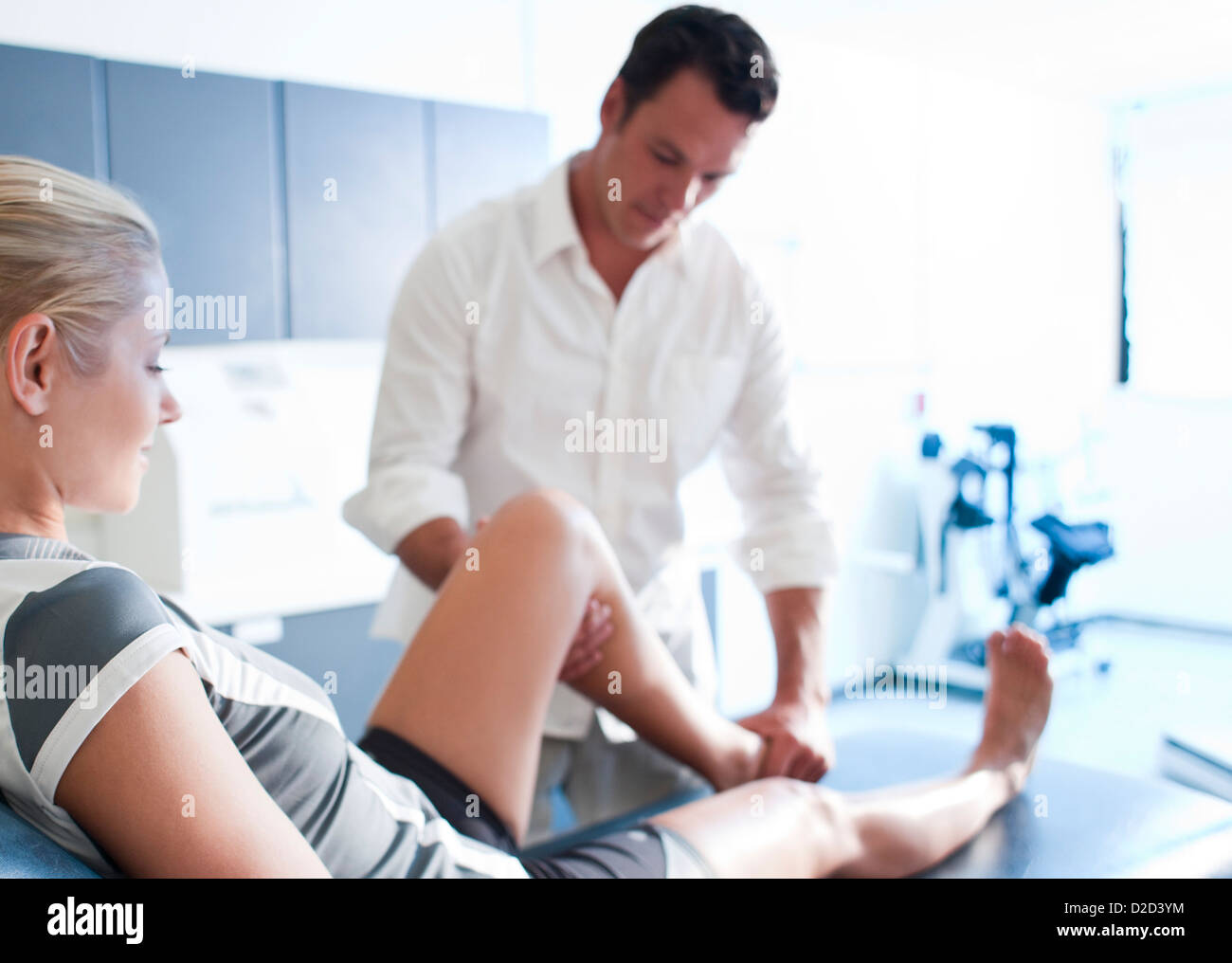MODEL RELEASED Physiotherapy Stock Photo