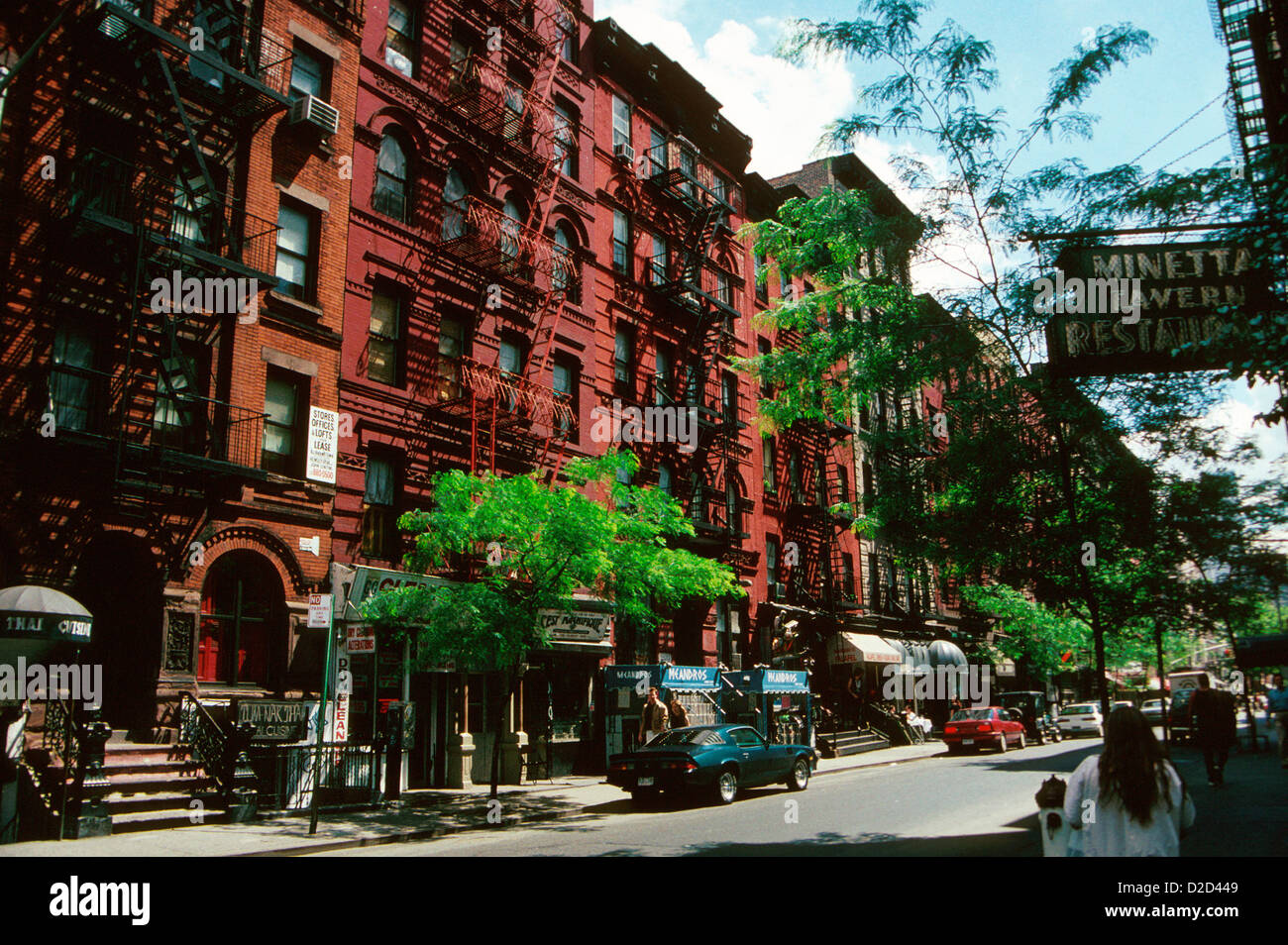 New York City, Greenwich Village, Macdougal Street. Buildings Stock
