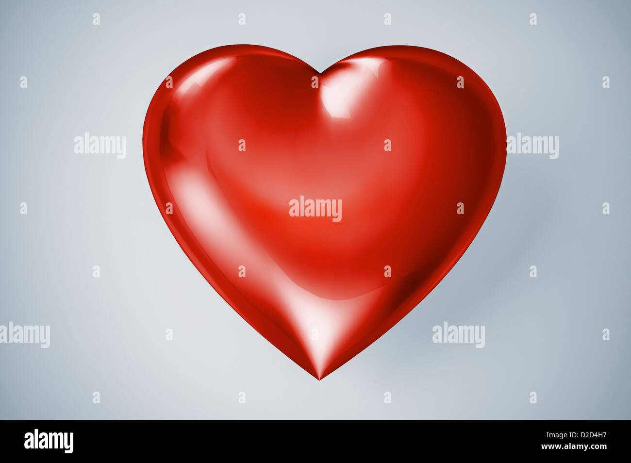 Red heart computer artwork Stock Photo