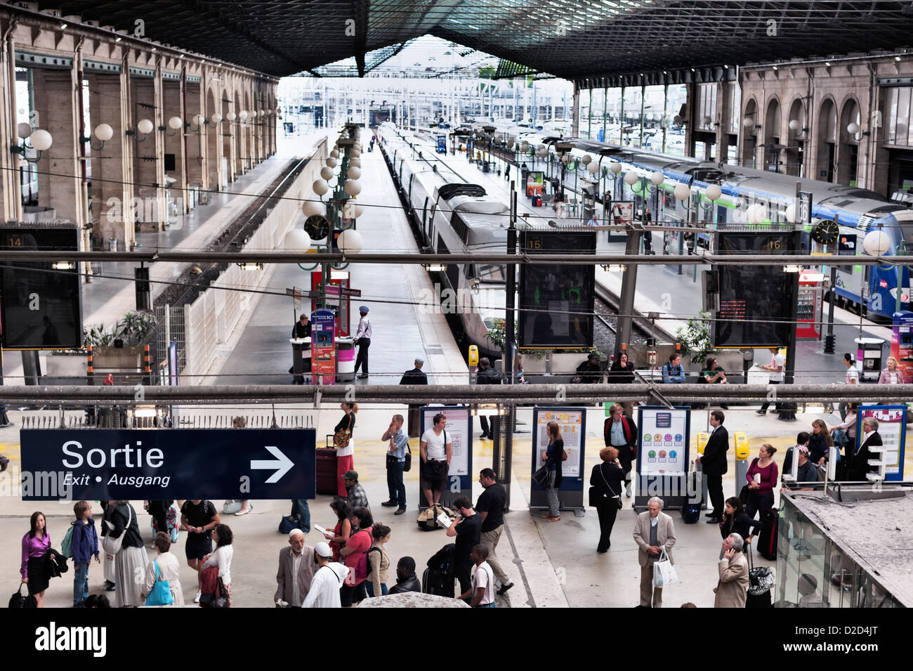 Paris Gare Du Nord (railway station). Stock Photo