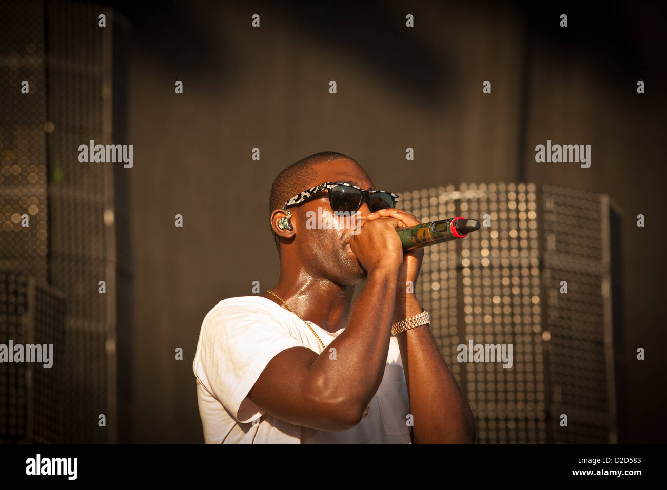 Tinie Rapper Singer, rapper, performer and songwriter Tinie Tempah on Stage at V ...
