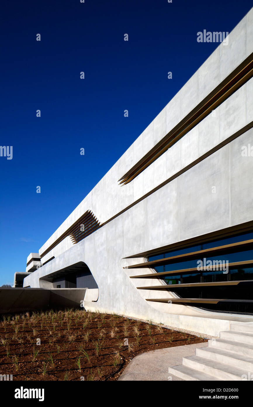 Pierres Vives, Montpellier, France. Architect: Zaha Hadid Architects, 2012. Daytime exterior. Stock Photo