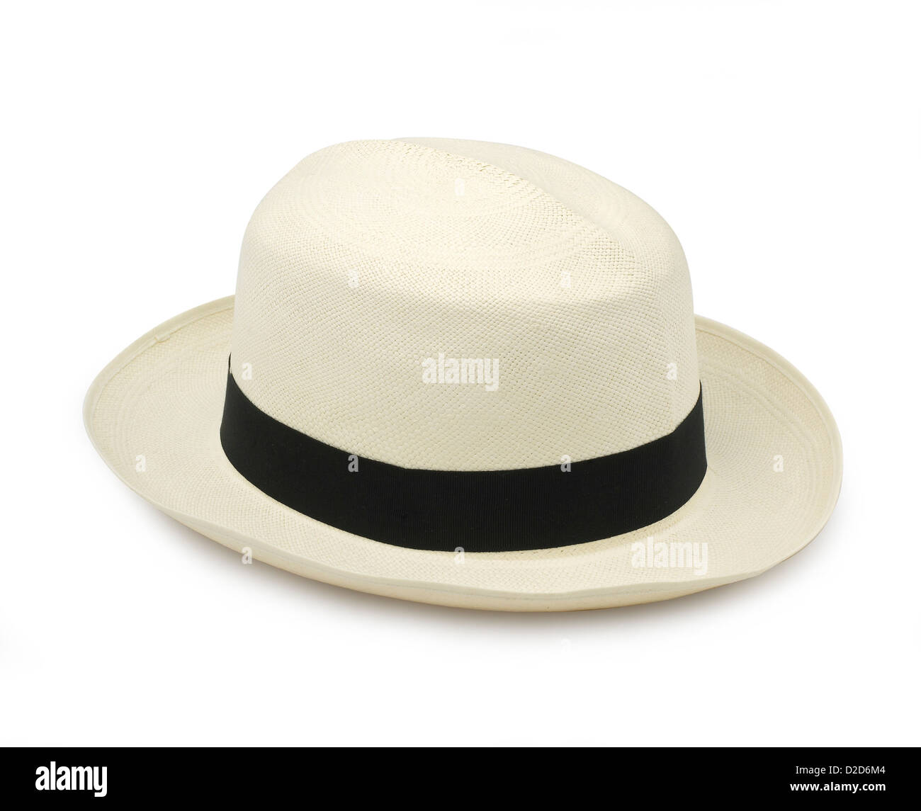 Panama hat cut out white background Stock Photo