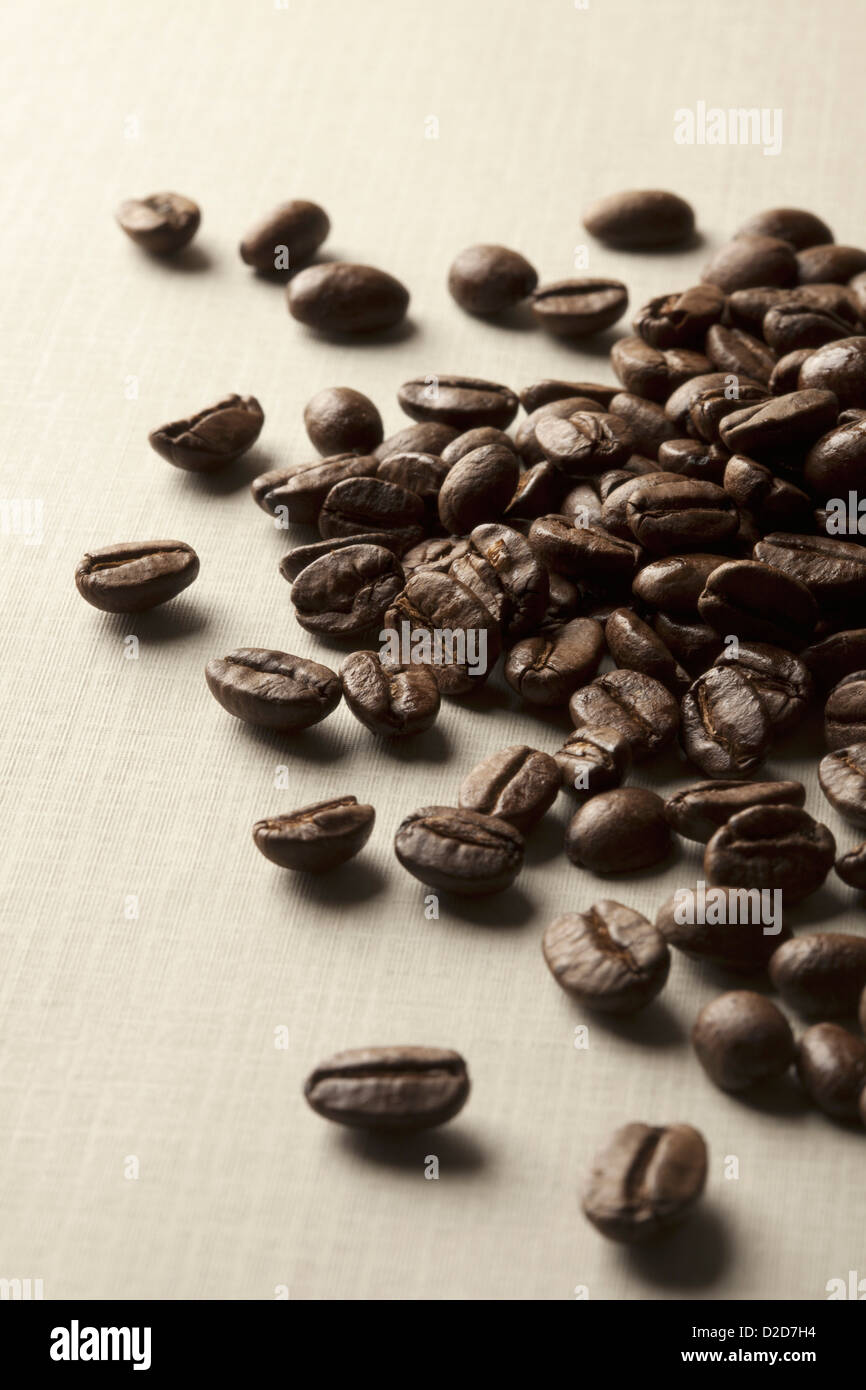 A pile of coffee beans Stock Photo