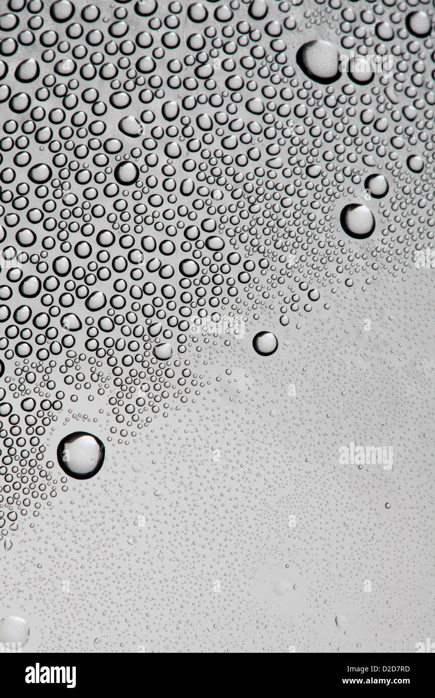 Condensation on a shiny surface Stock Photo