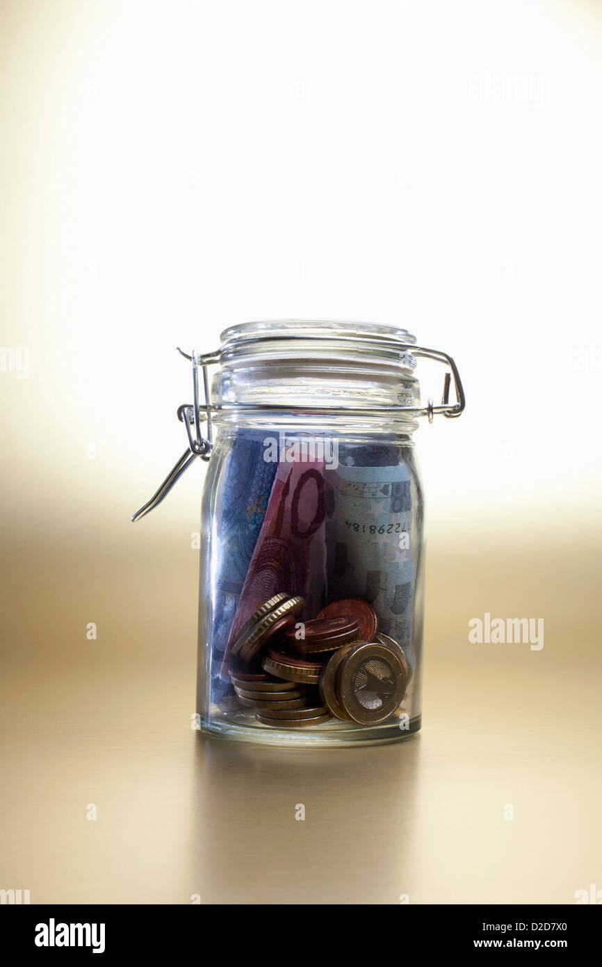 Money jar Stock Photo