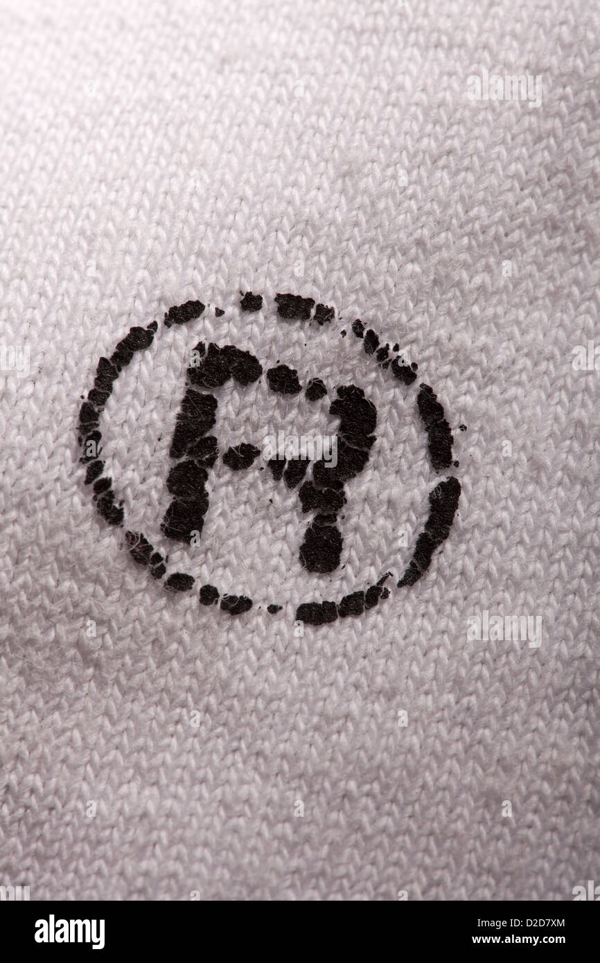 Letter A Logo on T-shirt Stock Photo