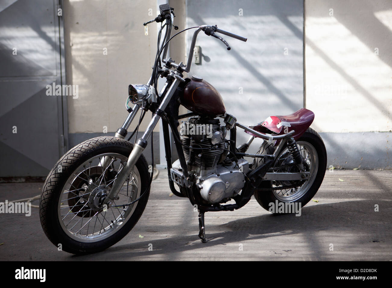 Chopper motorcycle Stock Photo