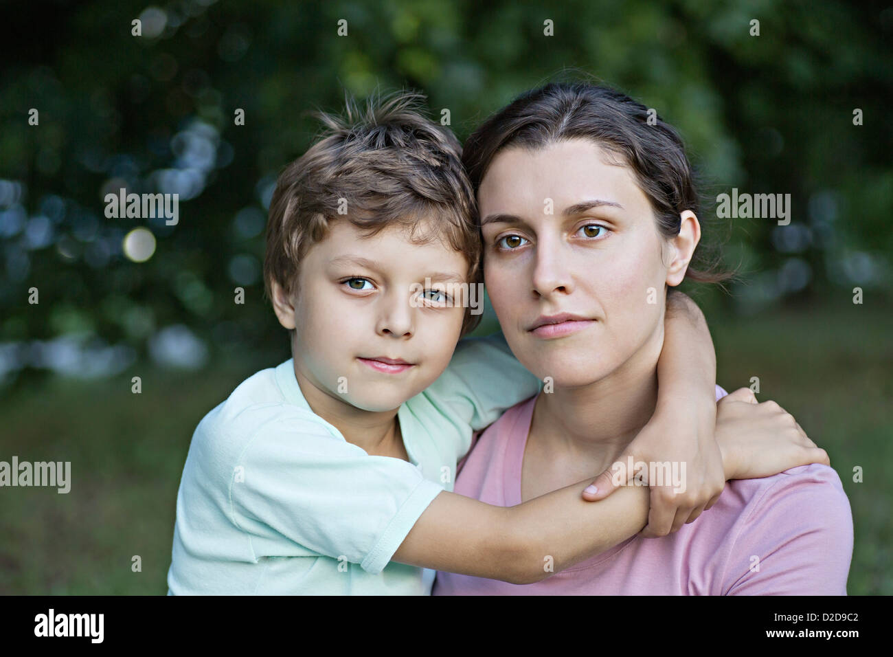 A serene mother and her affectionate son Stock Photo Alamy