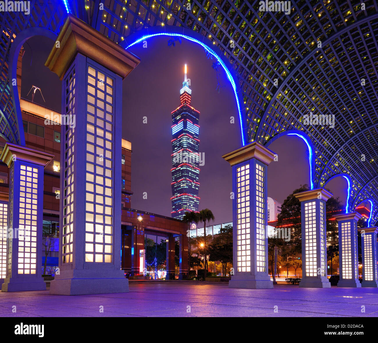 Taipei, Taiwan famed cityscape. Stock Photo