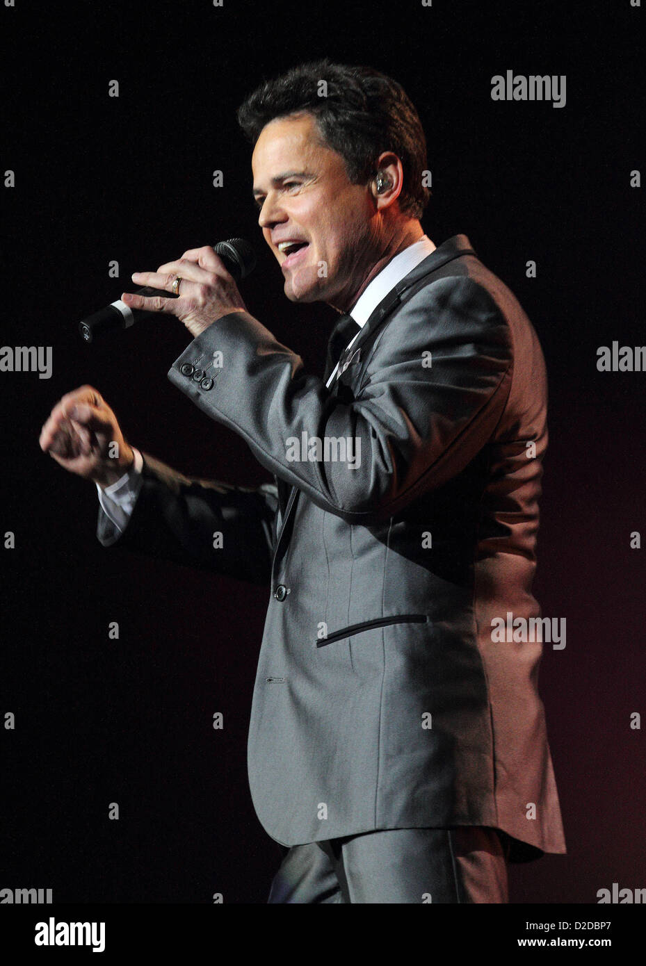 London, UK. Donny and Marie Osmond Live at the O2 Arena, London - January 20th 2013  Photo by Keith Mayhew/Alamy live news. Stock Photo