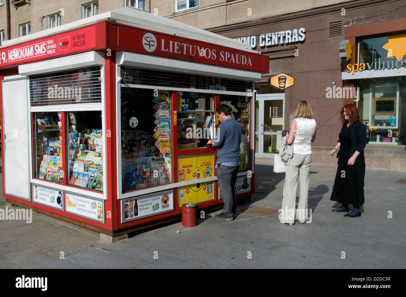 One of the many street corner kiosk, selling postage stamps,media Stock