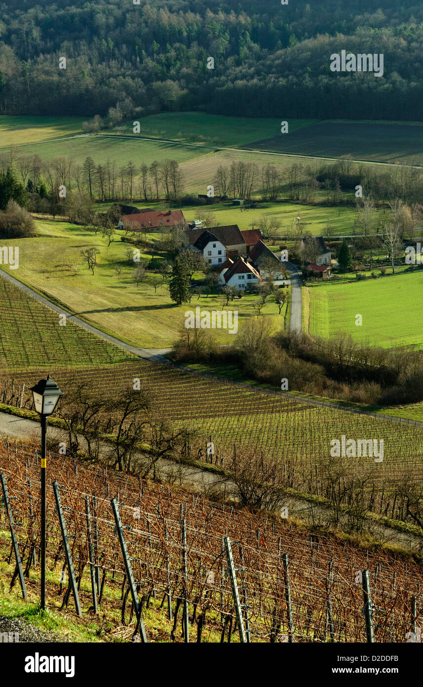 The village of Handthal in Lower Franconia, Bavaria, Germany. Stock Photo