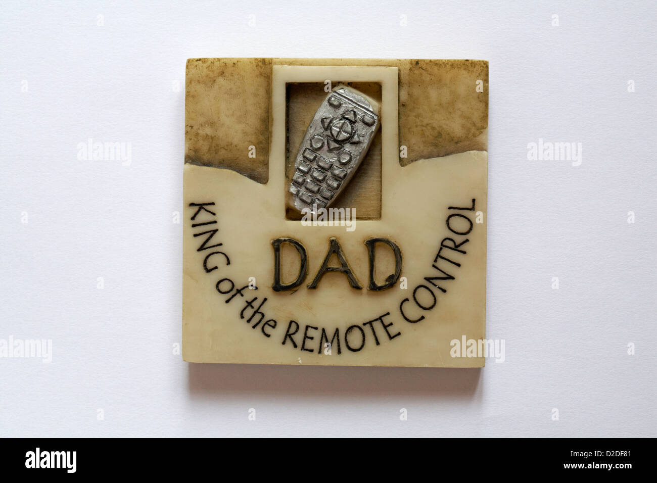 Novelty plaque - Dad king of the remote control Stock Photo - Alamy